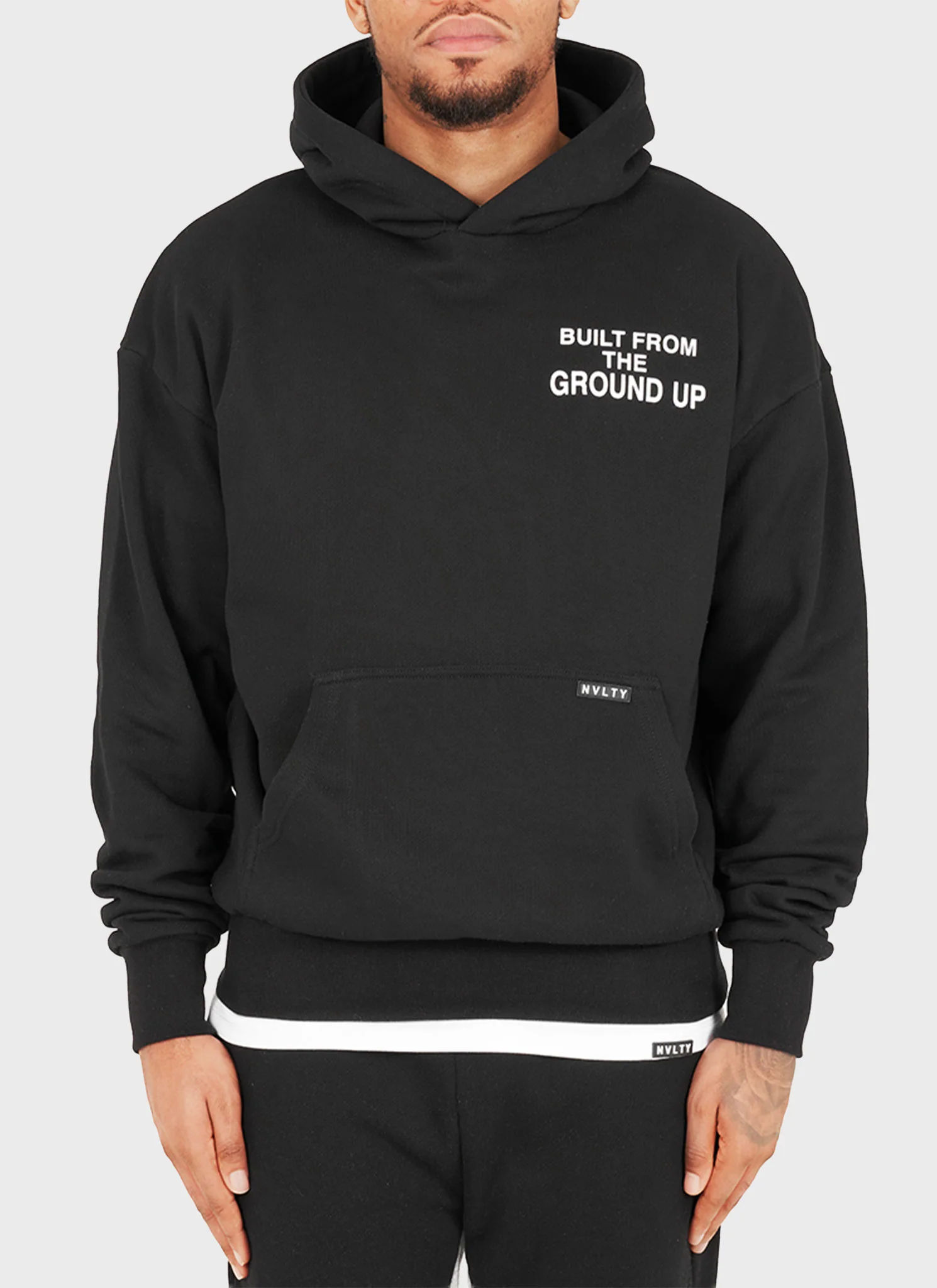 Built From The Ground Up Hoodie - Black