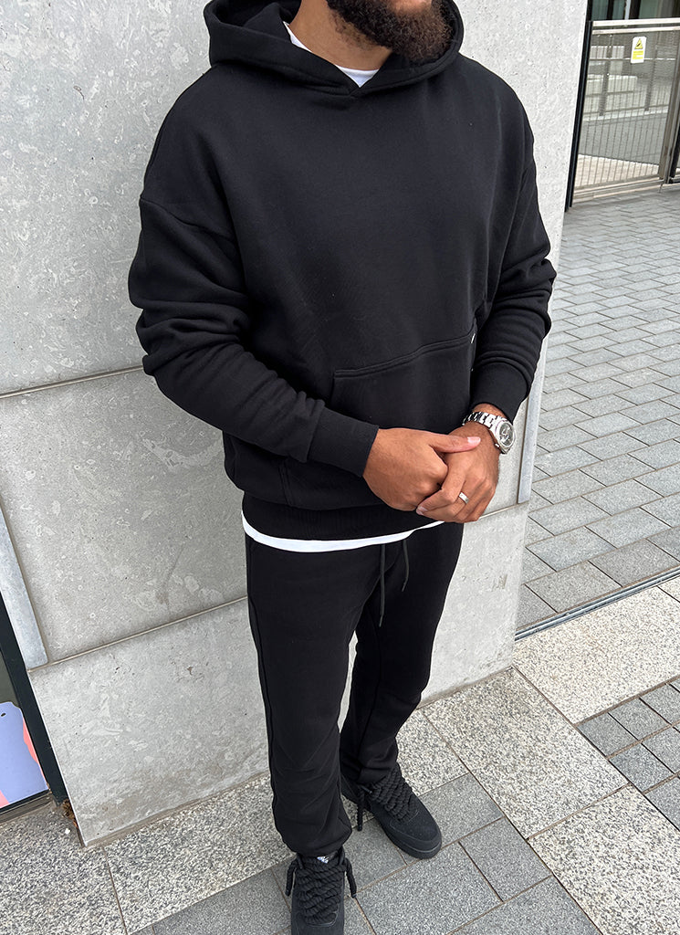 Heavyweight Essential Hoodie - Black - Image 11