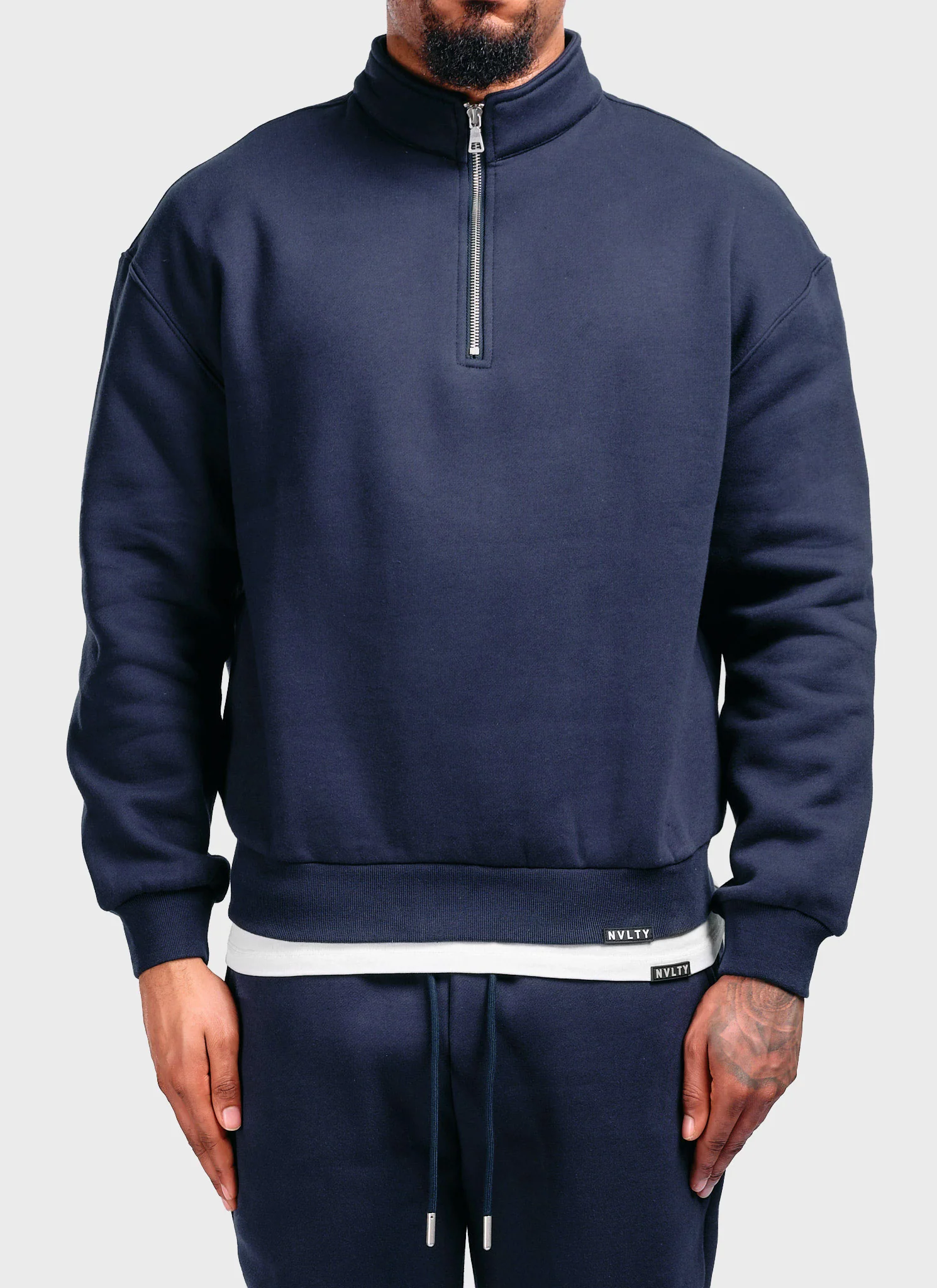 Heavyweight Luxe Quarter Zip - Navy