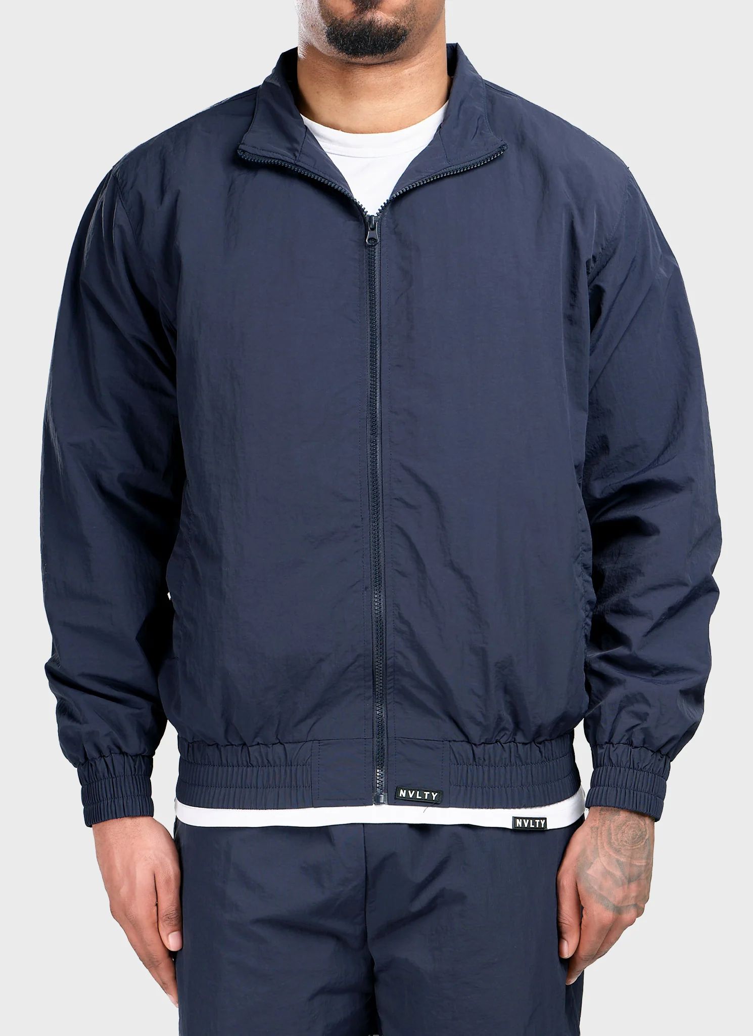 Heavyweight Shell Track Jacket - Navy - Image 5