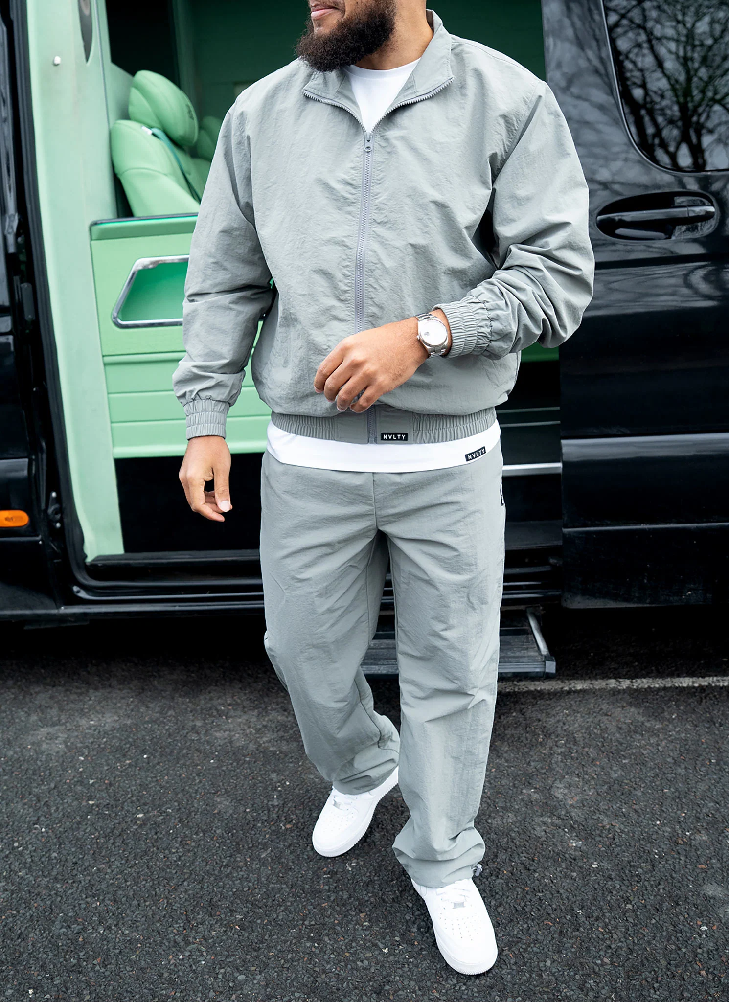 Heavyweight Shell Track Pants - Grey - Image 11