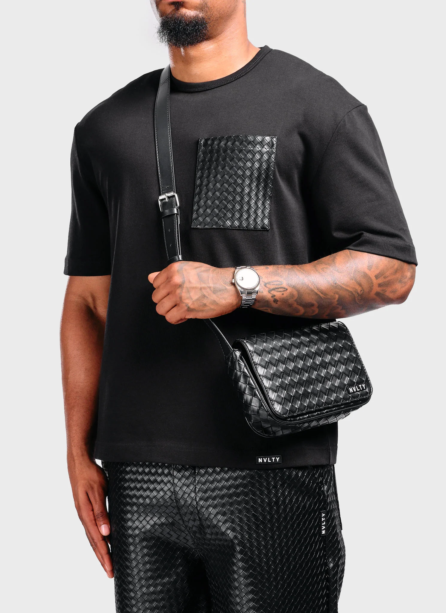 Interlock Crossbody Bag - Black - Image 2