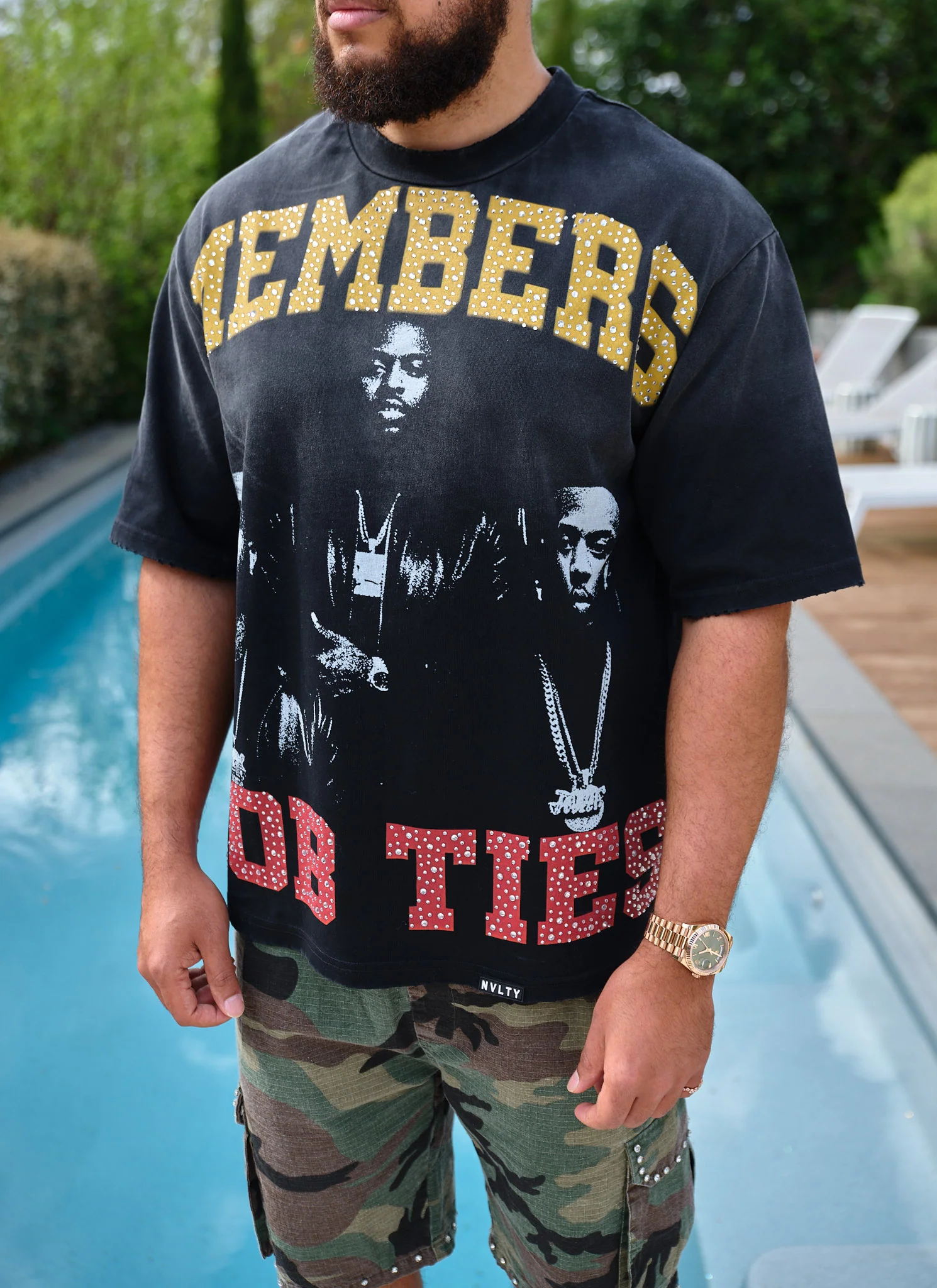 Members Mob Ties T-Shirt - Black - Image 10