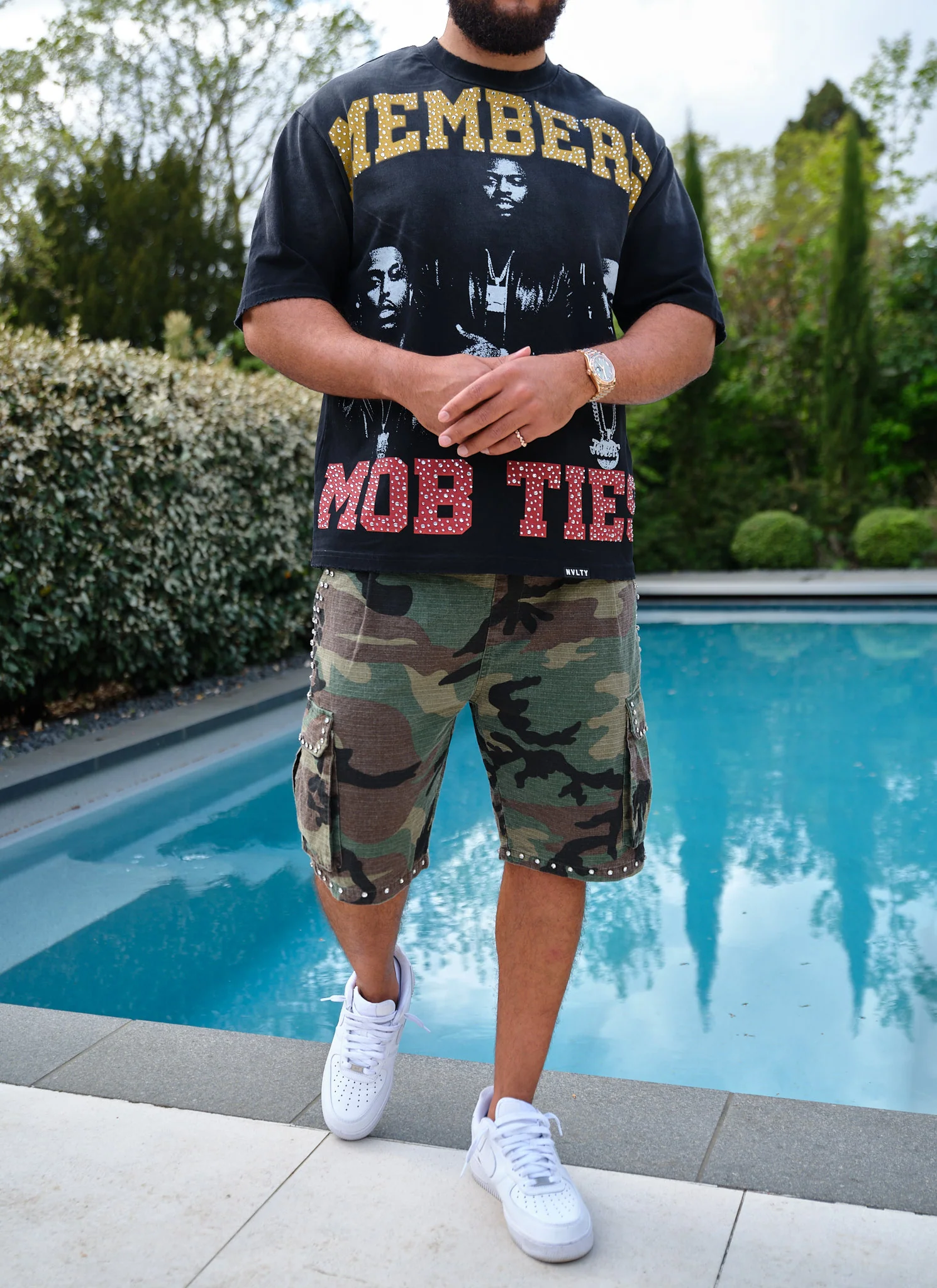 Members Mob Ties T-Shirt - Black - Image 5
