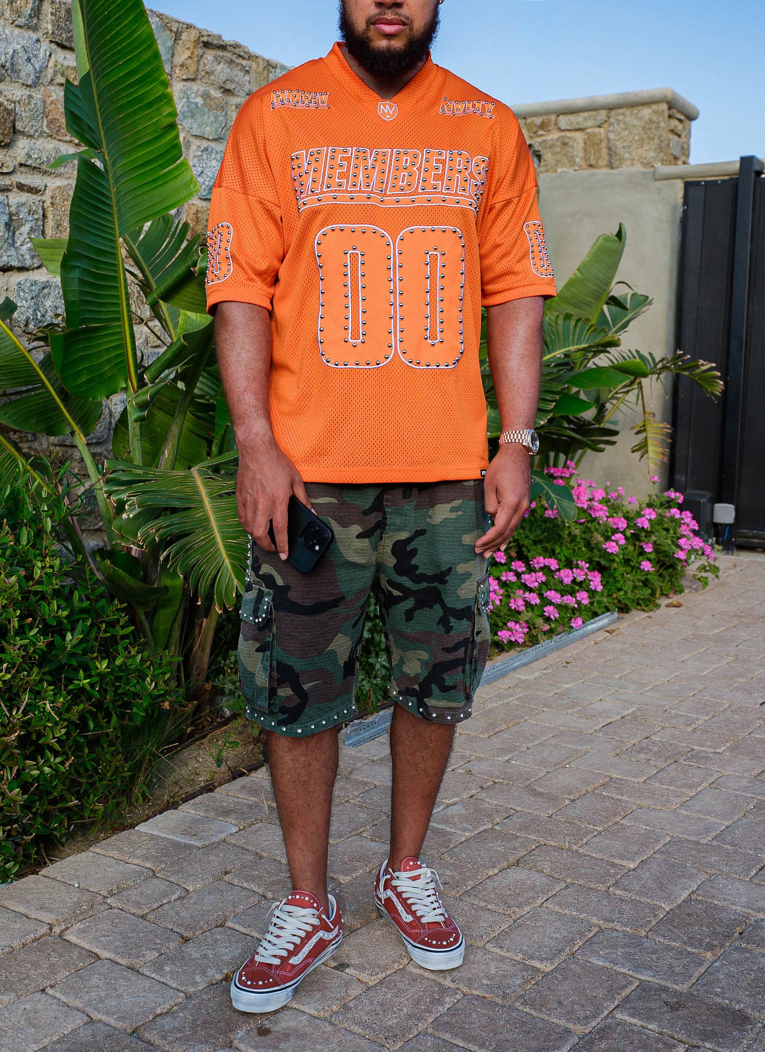 Members Studded Jersey - Orange - Image 2