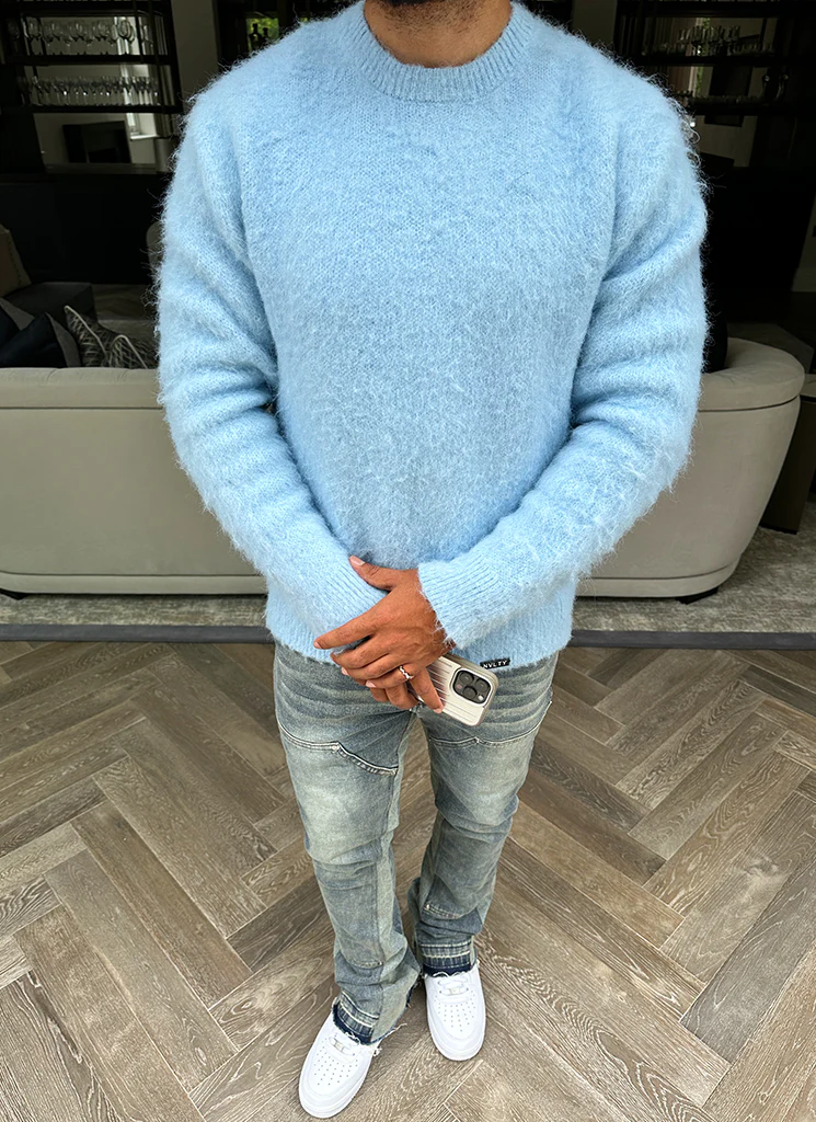 Mohair Sweater - Baby Blue - Image 11
