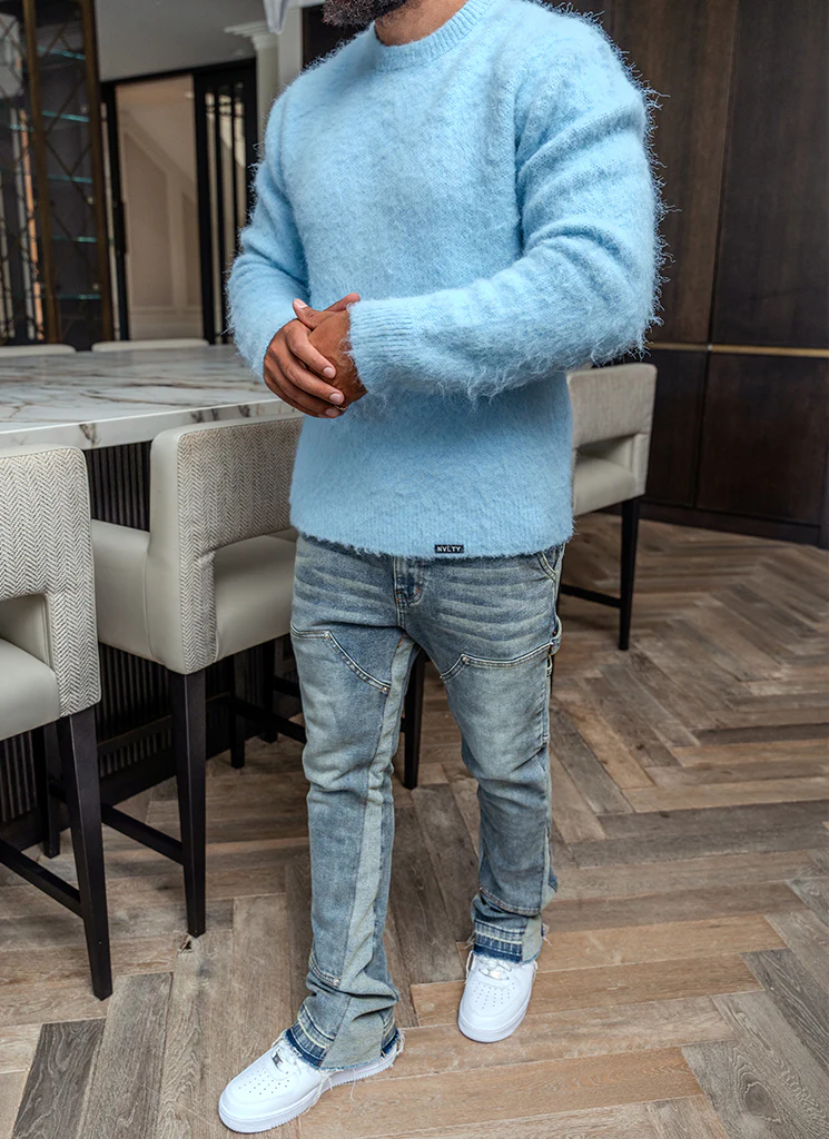 Mohair Sweater - Baby Blue - Image 5