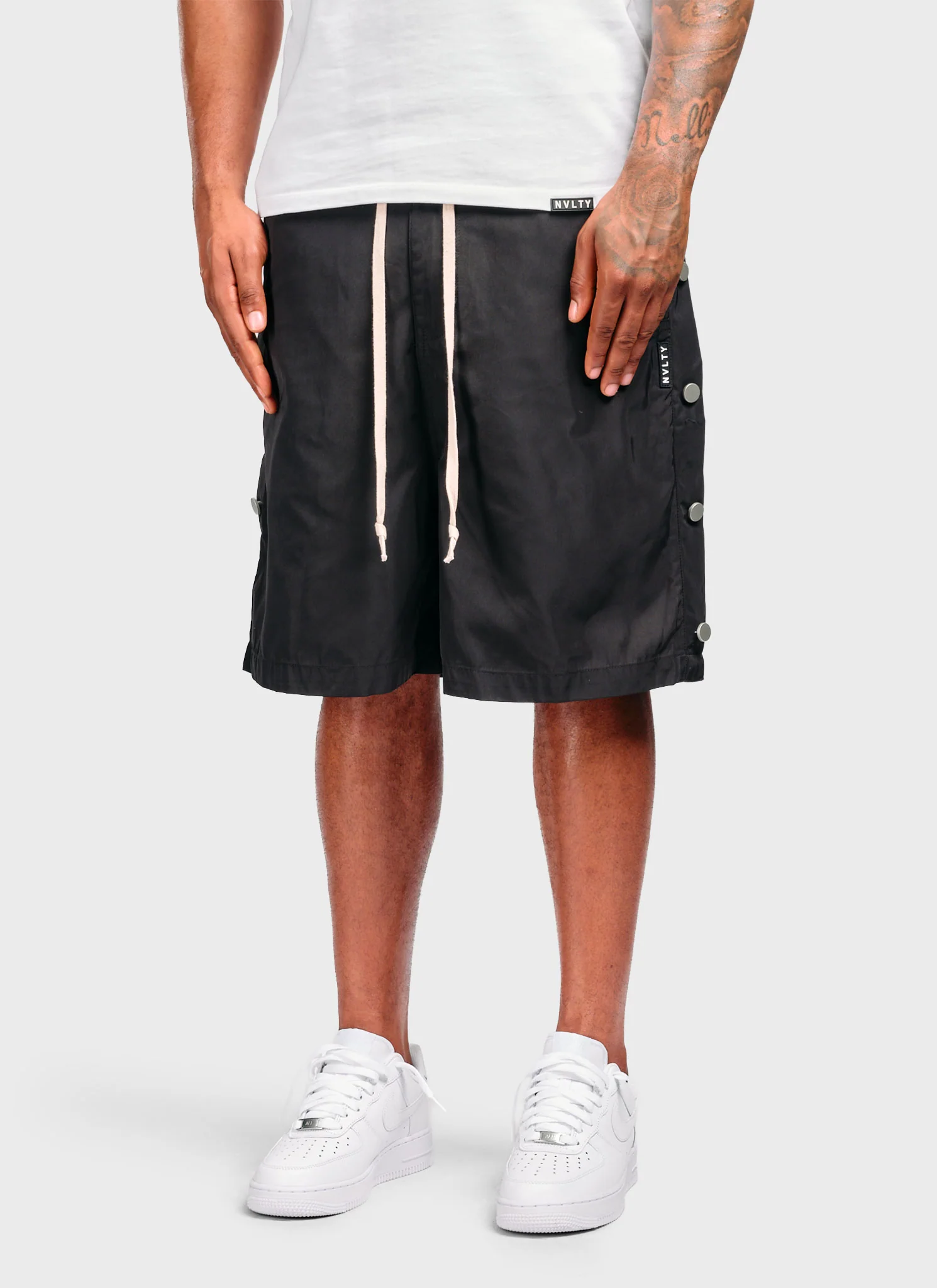 Nylon Snapper Shorts - Black - Image 4