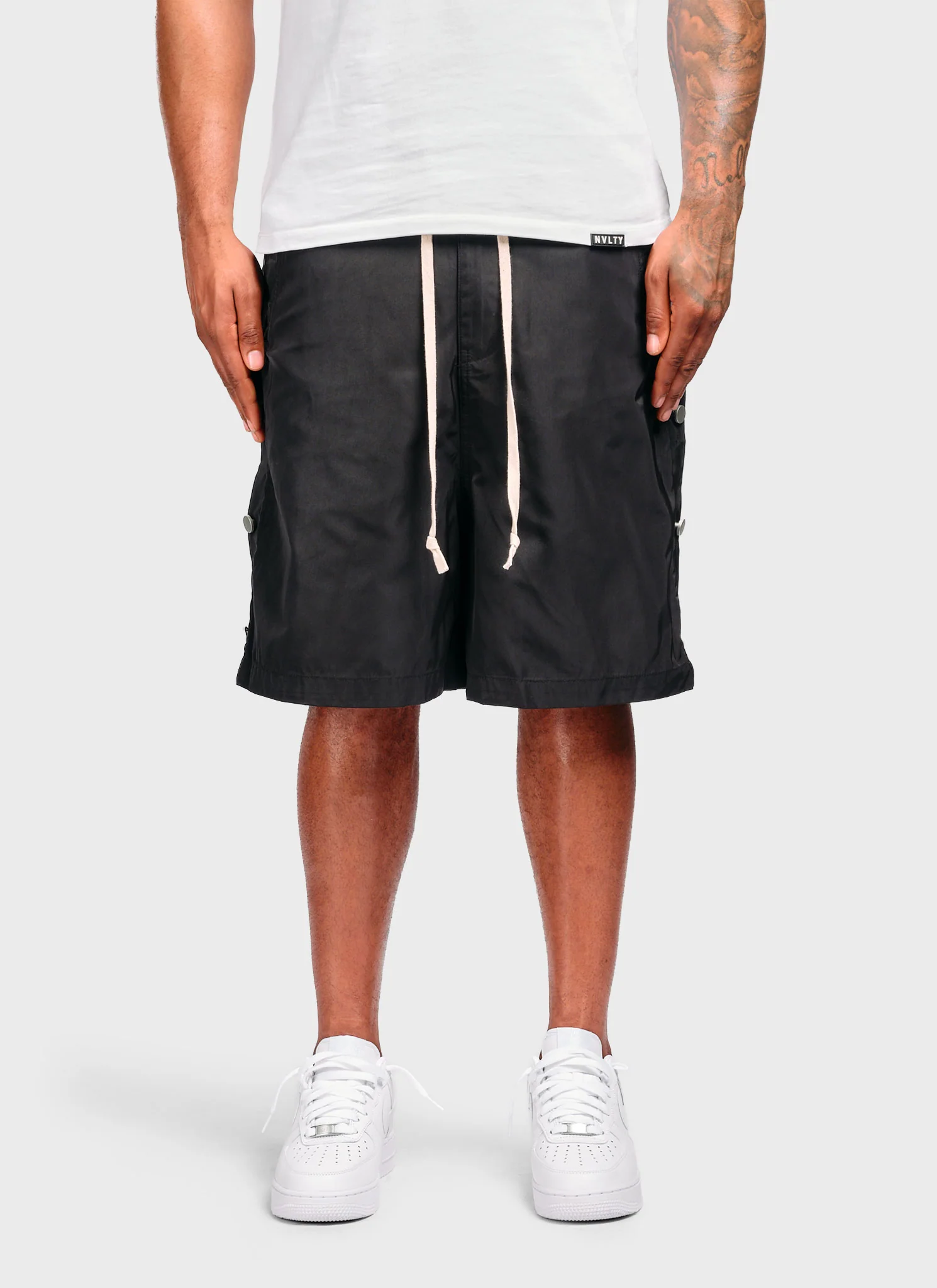 Nylon Snapper Shorts - Black - Image 7