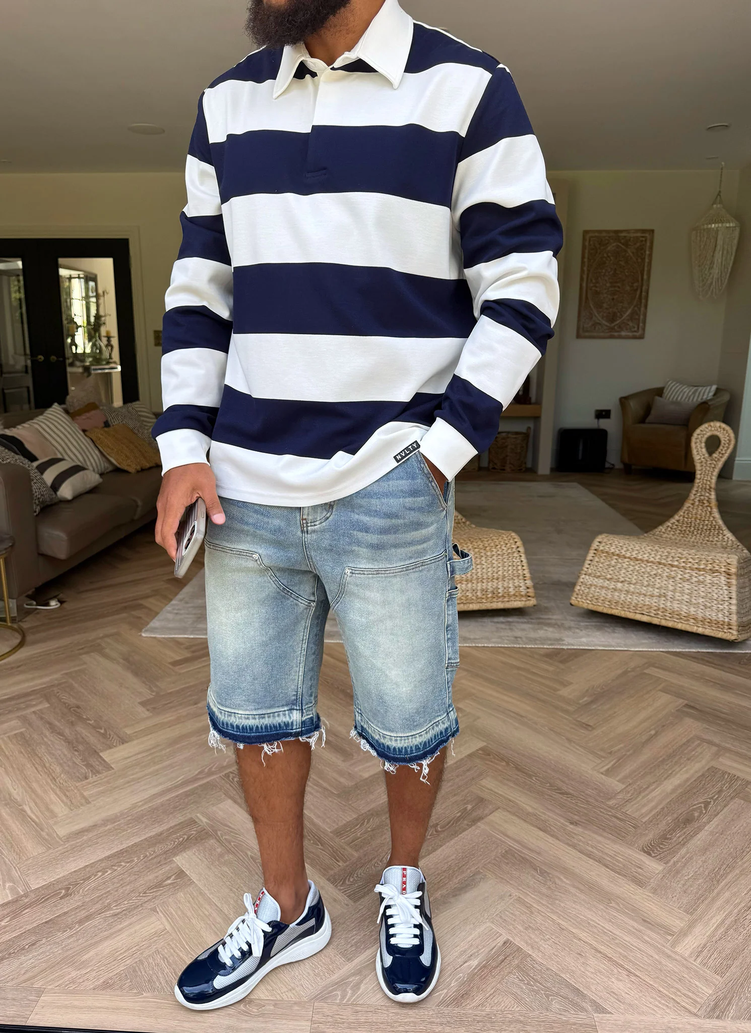 Rugby Shirt - Navy - Image 6