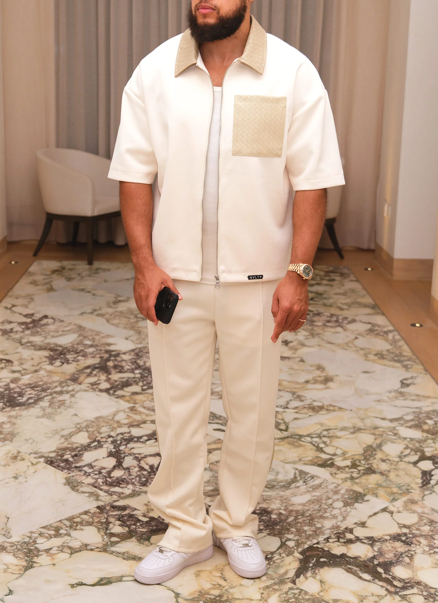 Twill Interlock Shirt - Ivory - Image 8