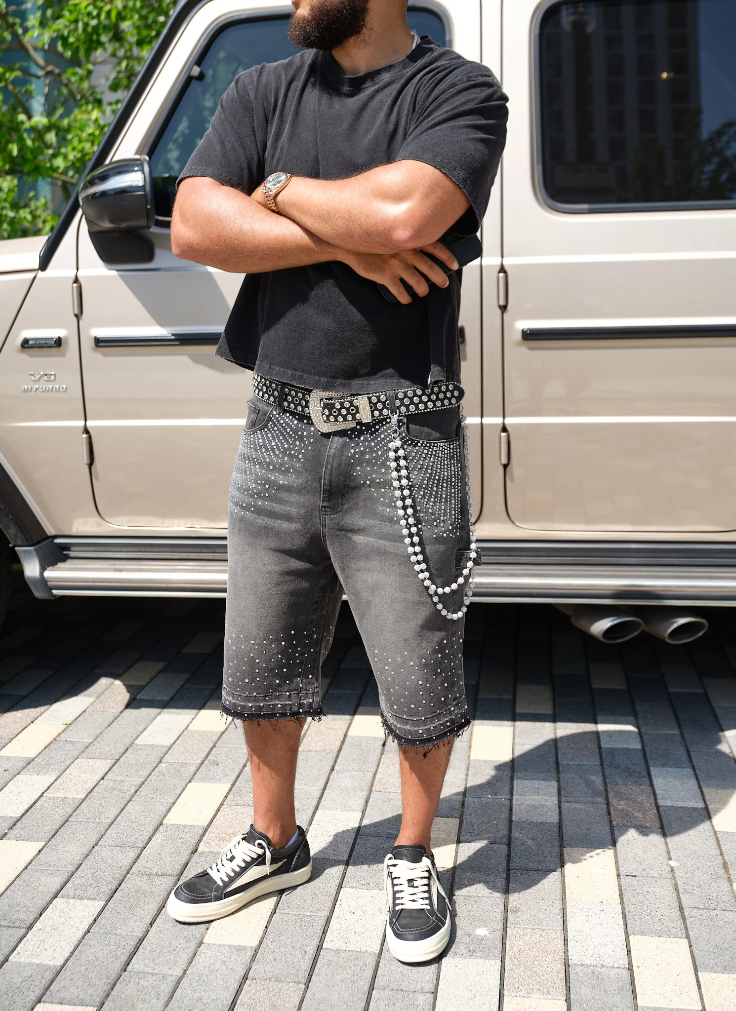 Vintage Crop T-Shirt - Black - Image 11