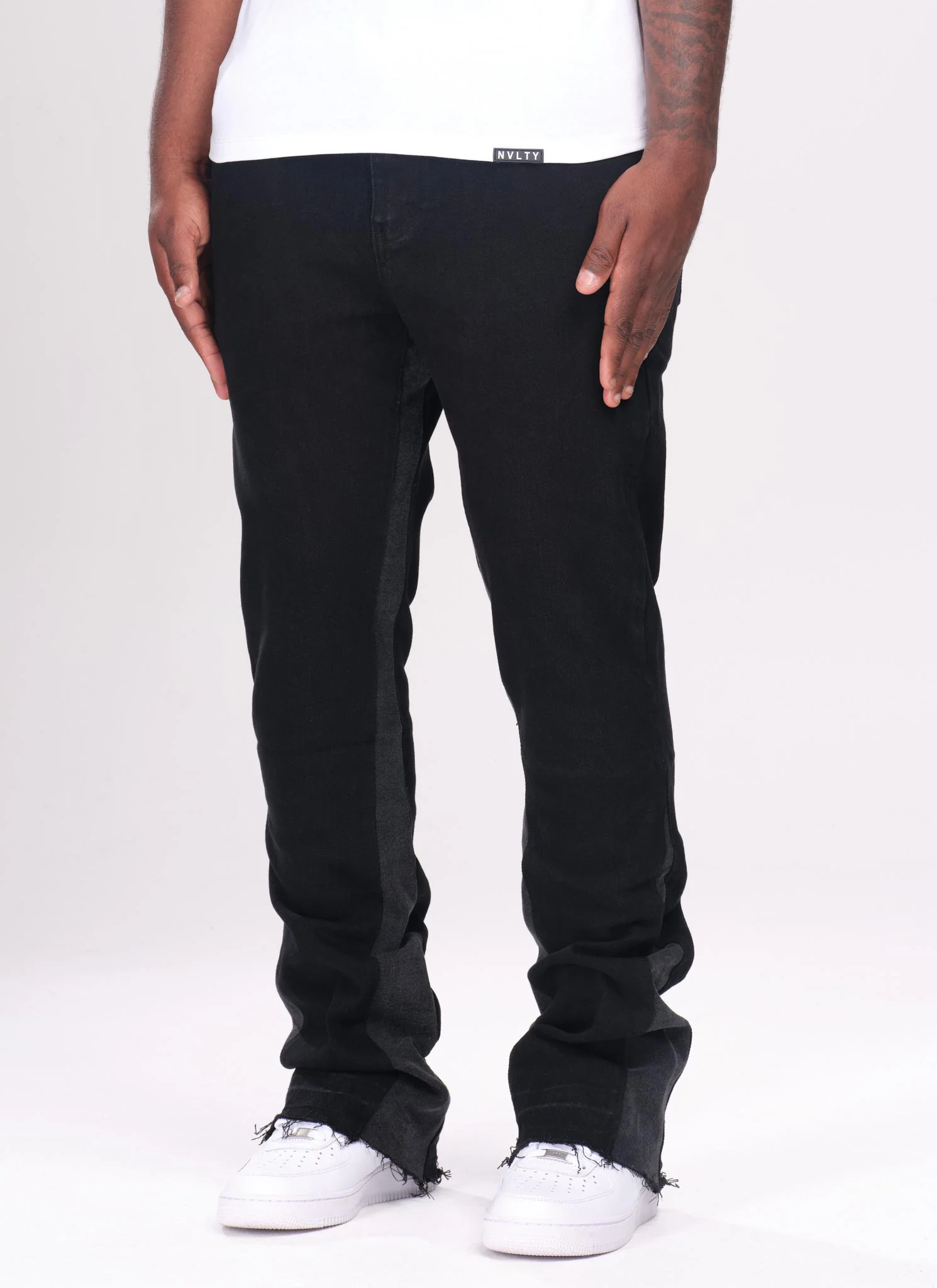 Vintage Flare Jeans - Black - Image 4