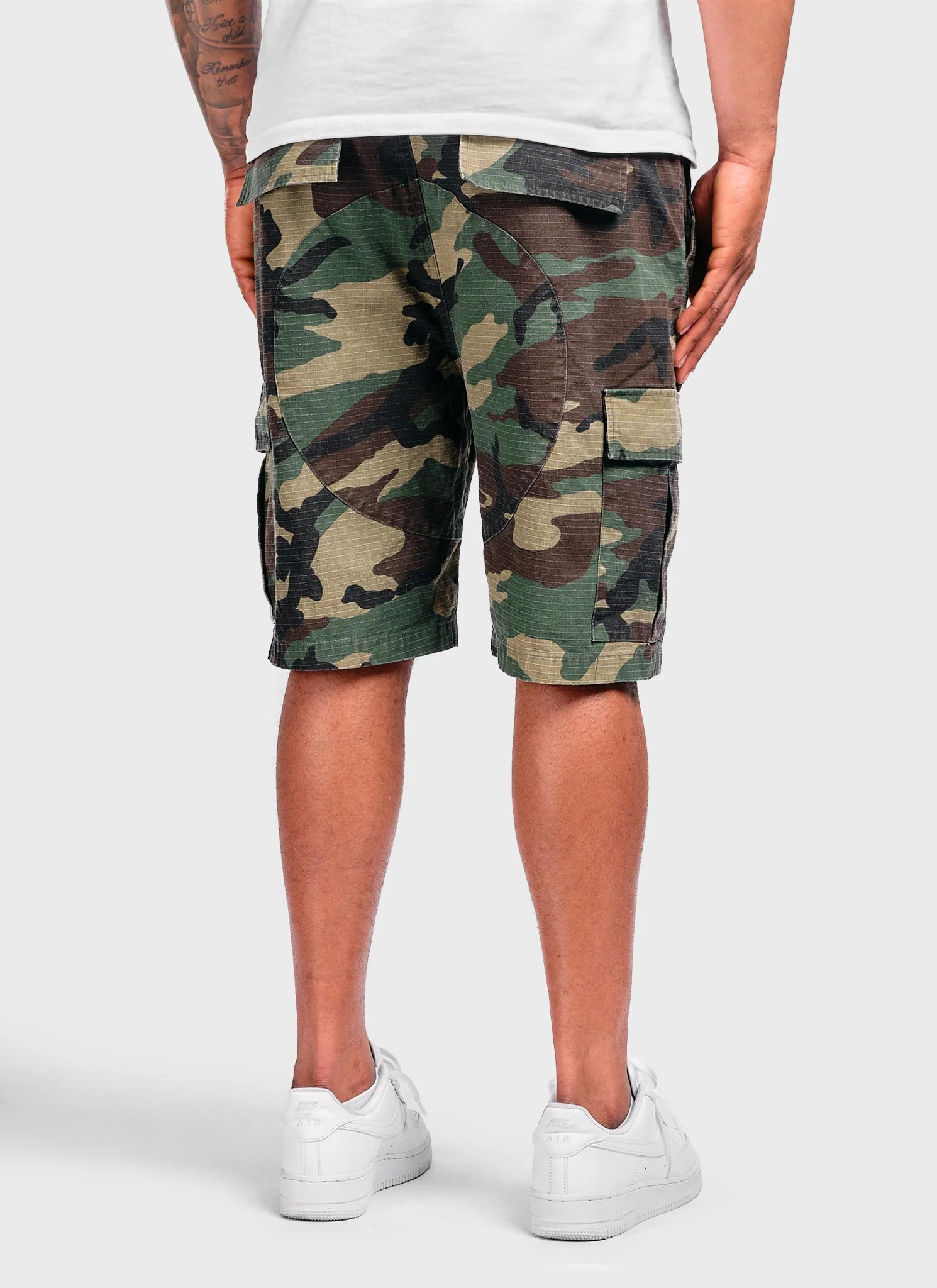 Vintage Patch Cargo Shorts - Camo - Image 5