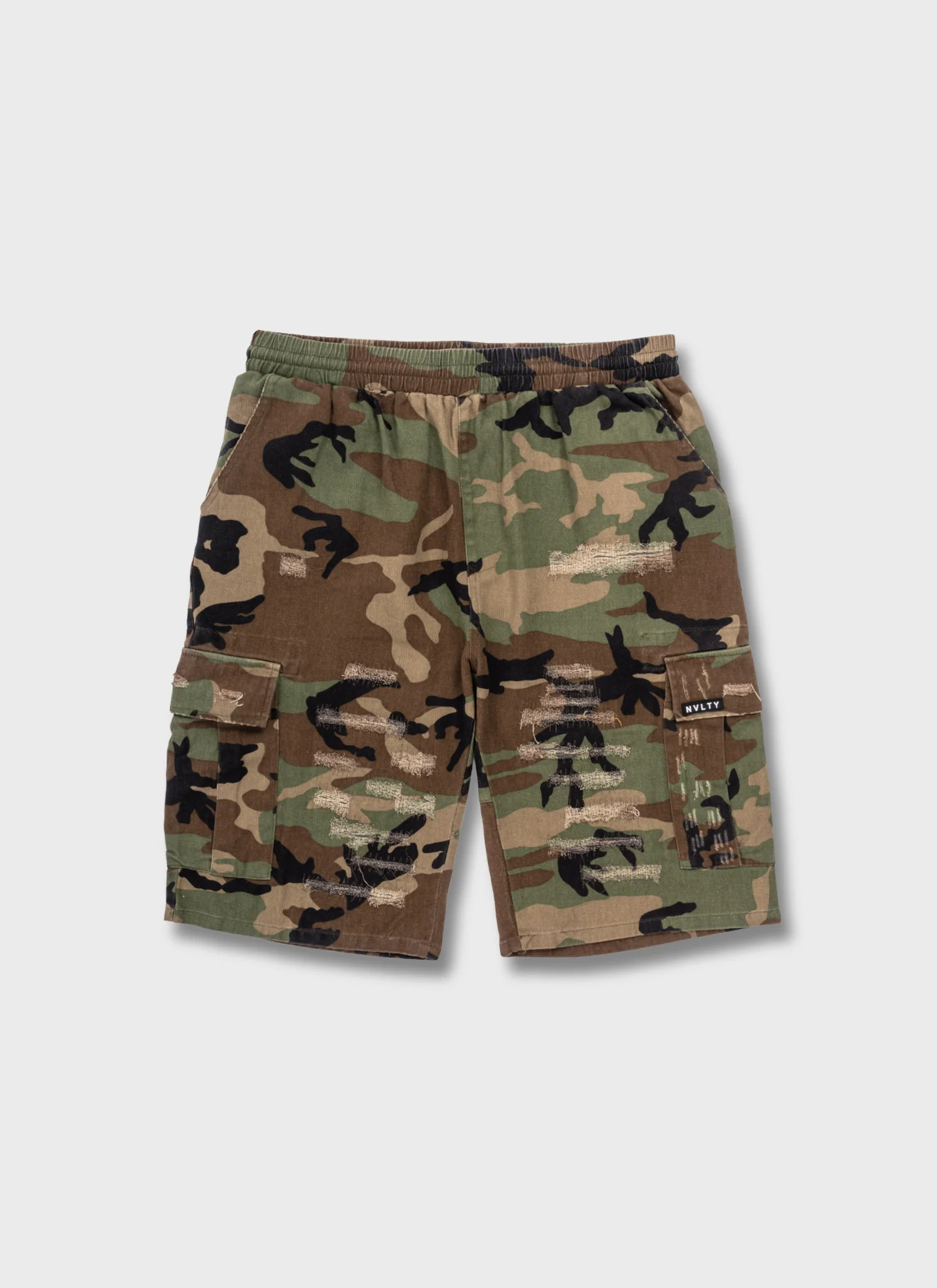Vintage Repaired Cargo Shorts - Camo - Image 6