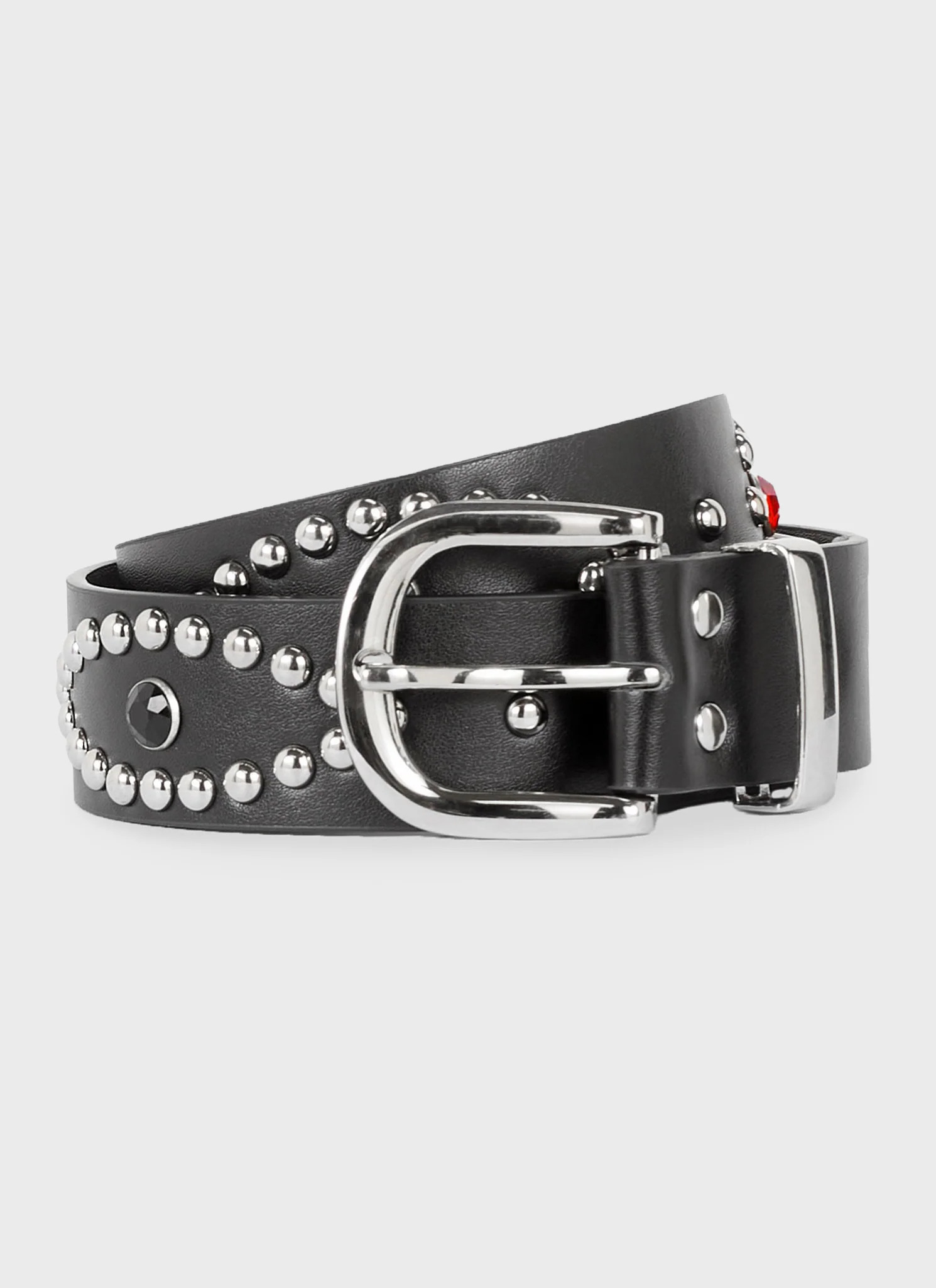 Vintage Studded Belt - Black - Image 3