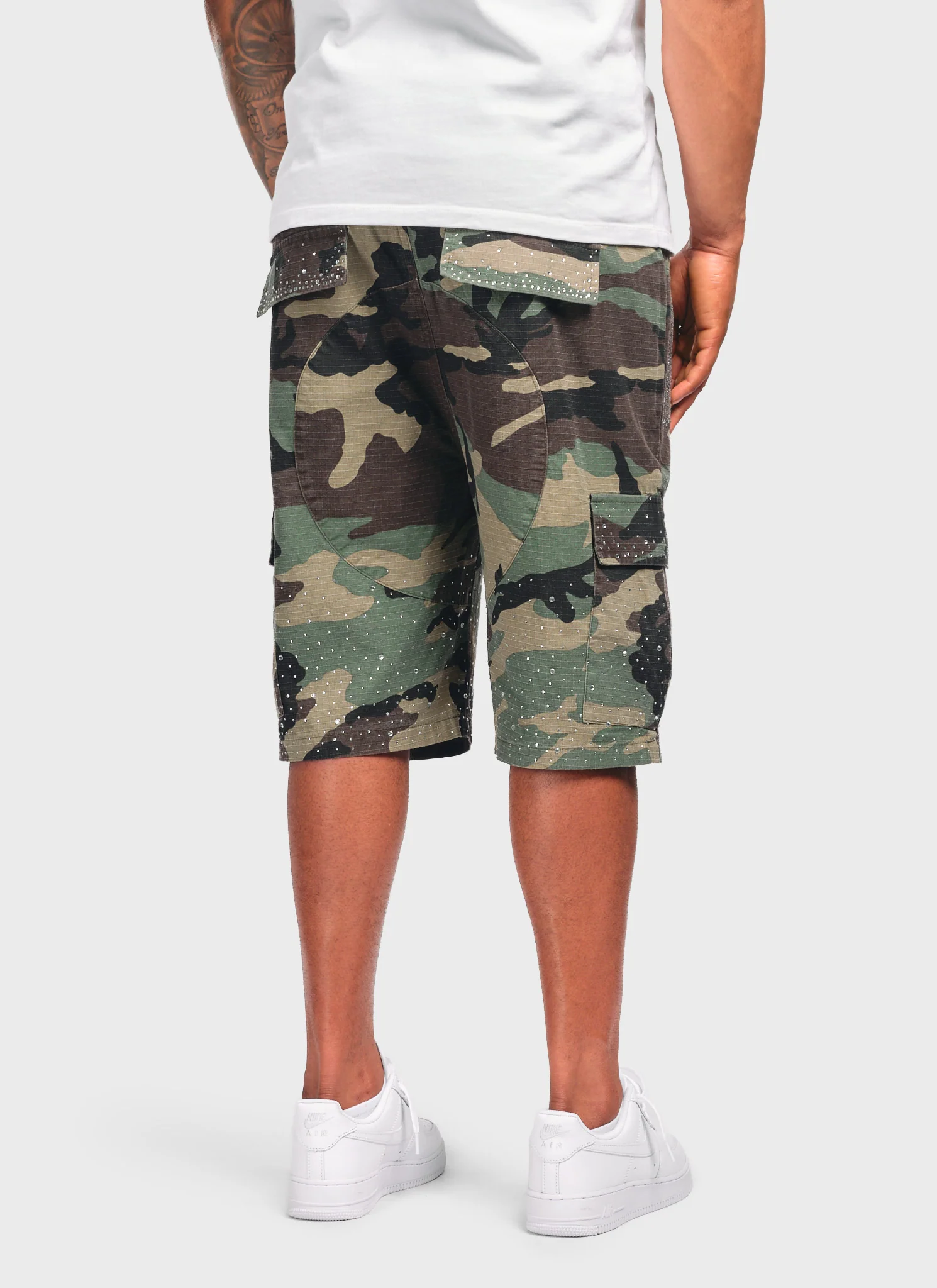 Vintage VVS Cluster Cargo Shorts - Camo - Image 3